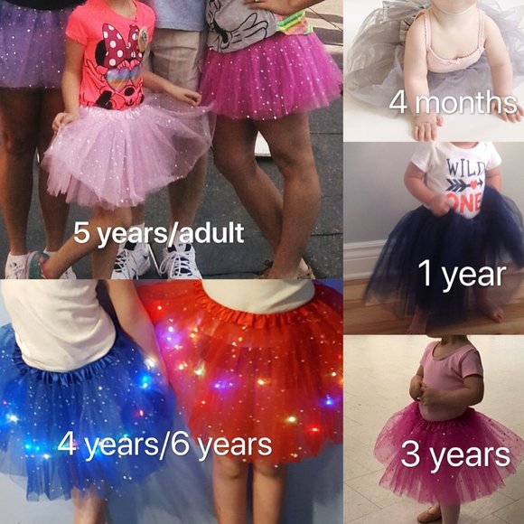 NWOT LED Rainbow Sparkle 4 full layer tutu LED light unicorn hairband wings set - Picture 11 of 11